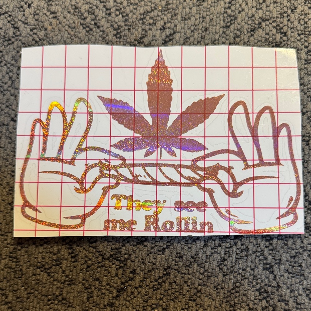 Stoner decal with Leaf Design